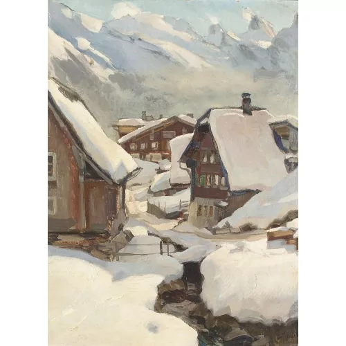 Ernst Hodel II. — Winter in den Bergen.