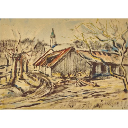 Spätherbstlandschaft am Dorfrand