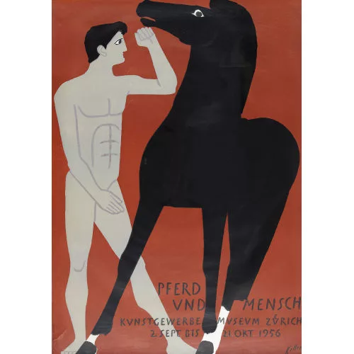 Ernst Keller — "Pferd und Mensch".