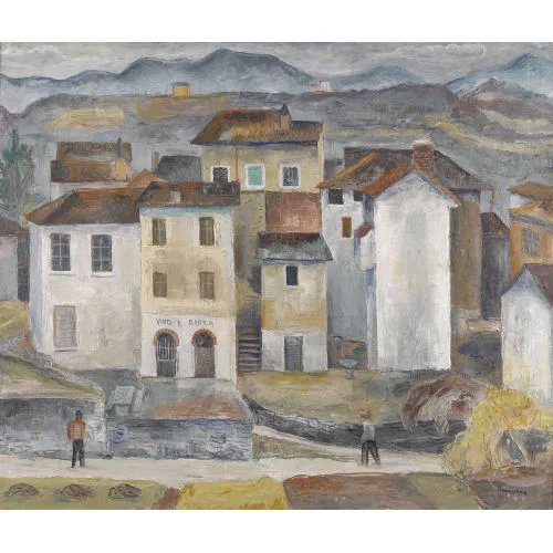 Ernst Kempter — Tessiner Dorfpartie.