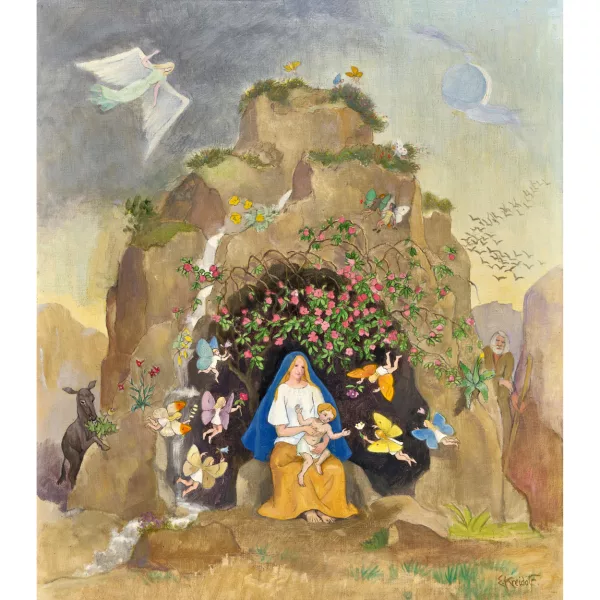 Ernst Kreidolf — "Madonnenwunder auf der Flucht nach Ägypten".