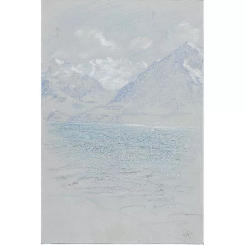 Ernst Kreidolf — Thunersee mit Niesen und Blümlisalp.