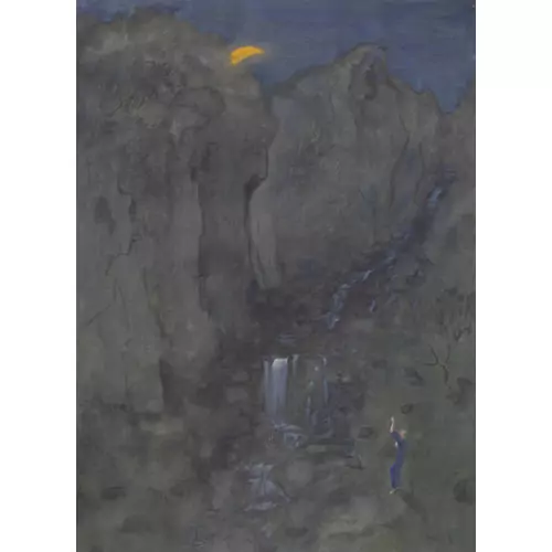 "In die dunkle Bergschlucht kehrt der Mond zurück"