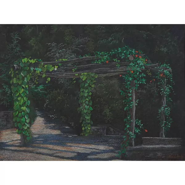 Bewachsene Pergola
