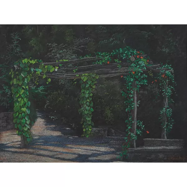 Bewachsene Pergola