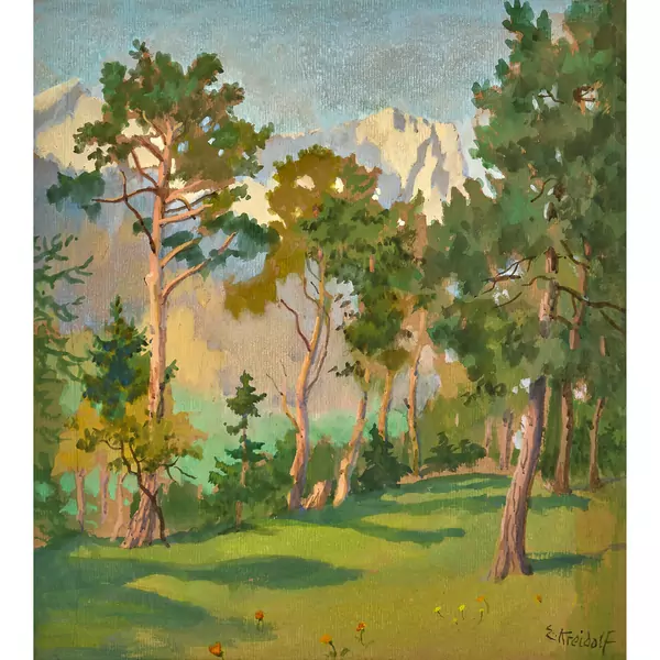 Sonnige Berglandschaft