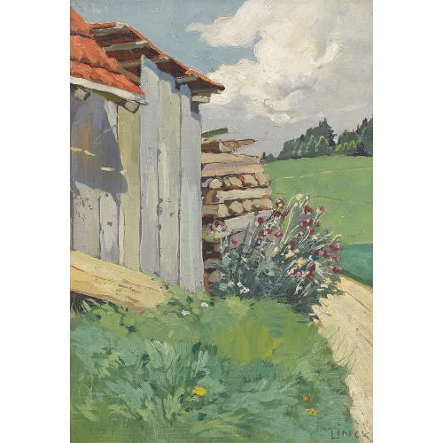 Ernst Linck — Hütte am Wegrand.