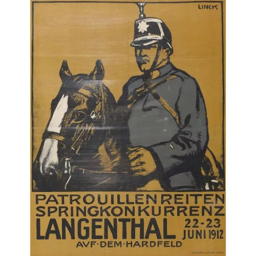 Ernst Linck — "Patrouillenreiten Springkonkurrenz Langenthal 1912".