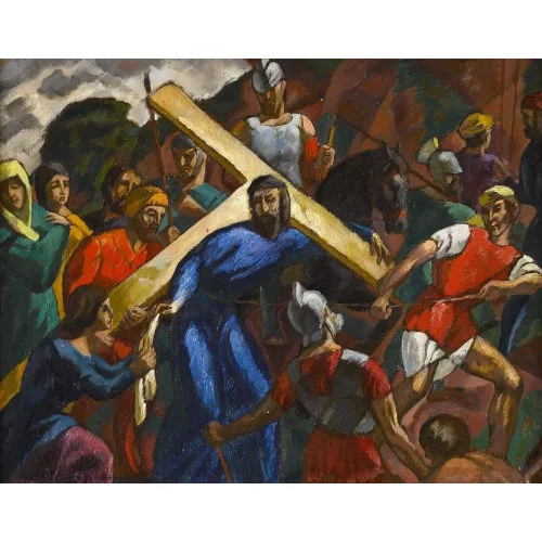 Ernst Linck — Veronika reicht Jesus das Schweisstuch.