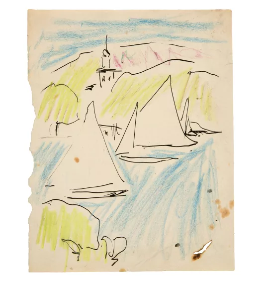 Ernst Ludwig Kirchner — Segelboote auf dem Müggelsee