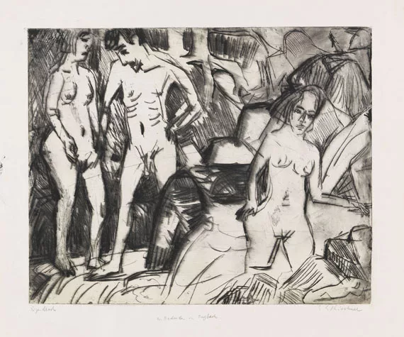 Ernst Ludwig Kirchner — Badende im Waldbach