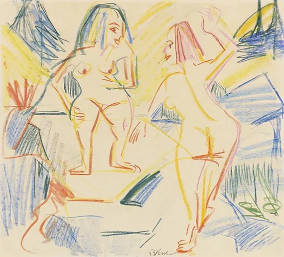 Ernst Ludwig Kirchner — Badende in Felsen