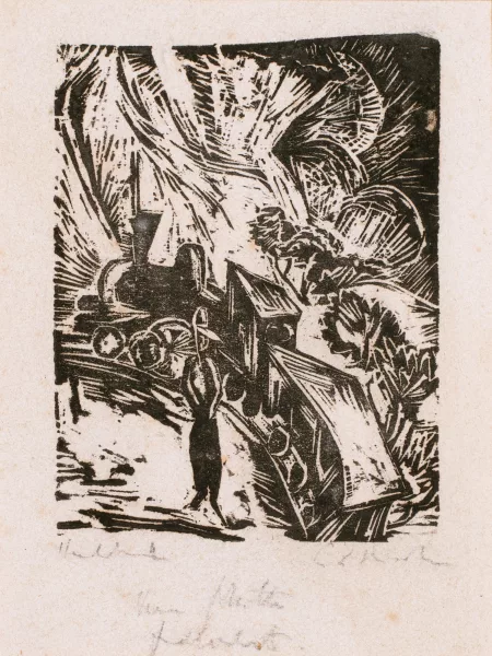 Ernst Ludwig Kirchner — Rhätische Bahn im Schnee, Davos, I, 1917