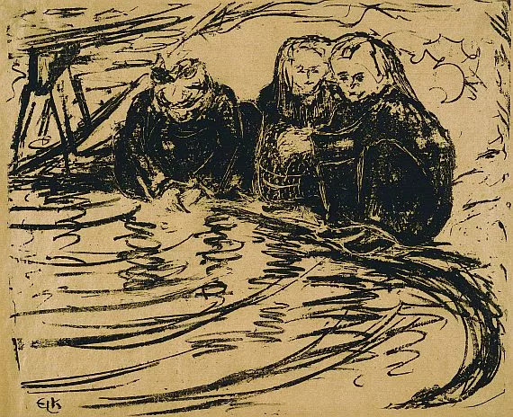 Ernst Ludwig Kirchner — Am Wasser spielende Mädchen
