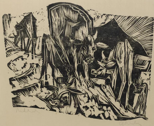 Ernst Ludwig Kirchner — Weidende Kühe - Fünf Kühe