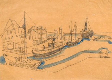 Hafen von Burgstaaken, Fehmarn, 1912