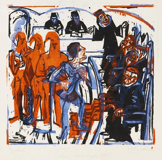 Ernst Ludwig Kirchner — Gerichtsszene aus Shaw's heiliger Johanna