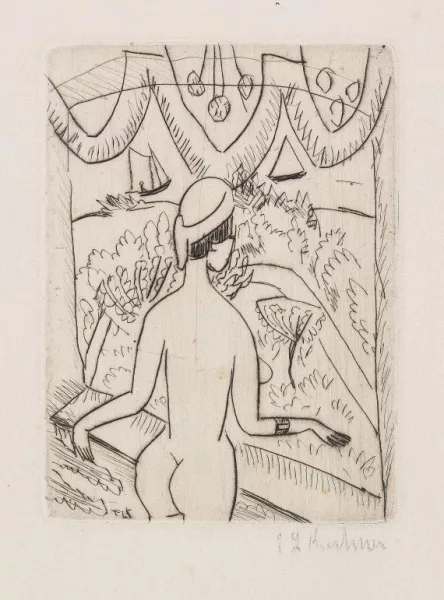 Ernst Ludwig Kirchner — Nackte Frau am Fenster, Fehmarn