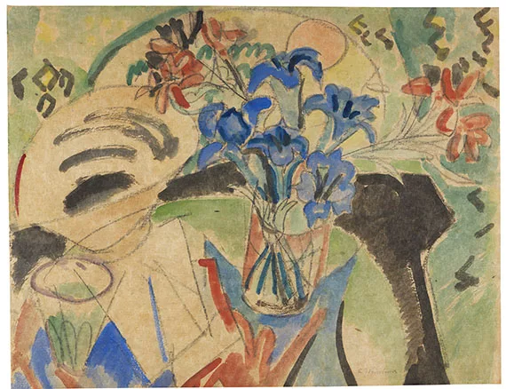 Ernst Ludwig Kirchner — Stilleben mit Enzian und Türkenbund