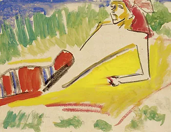 Ernst Ludwig Kirchner — Fränzi, am Wasser liegend