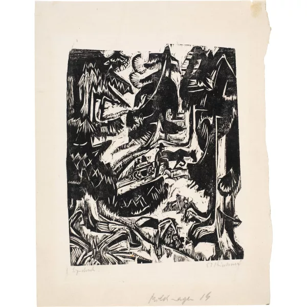Ernst Ludwig Kirchner — Milchwagen - Der MÃ¼lller'sche Milchwagen auf dem Weg zur Stafelalp