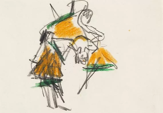 Ernst Ludwig Kirchner — Drei Tänzerinnen (Akrobatischer Tanz)