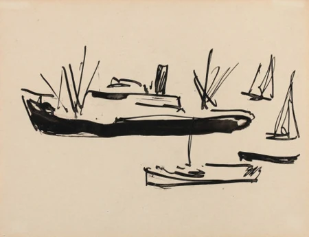 Frachter und Segelboote, 1910