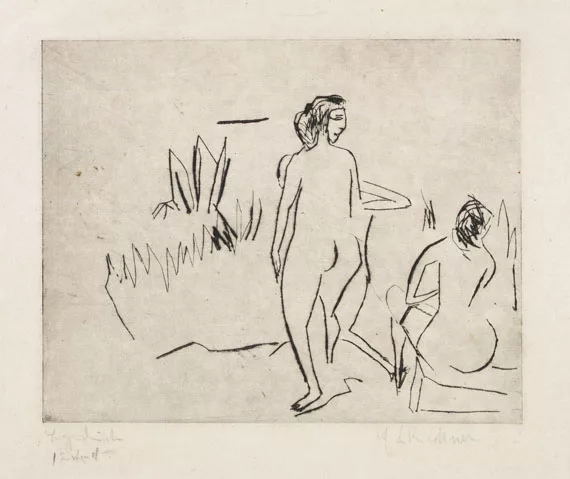 Ernst Ludwig Kirchner — Moritzburger Badende am Schilf