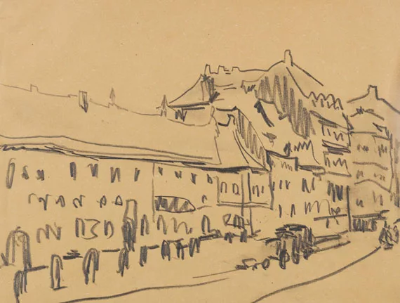 Ernst Ludwig Kirchner — Topflappenviertel, Dresden