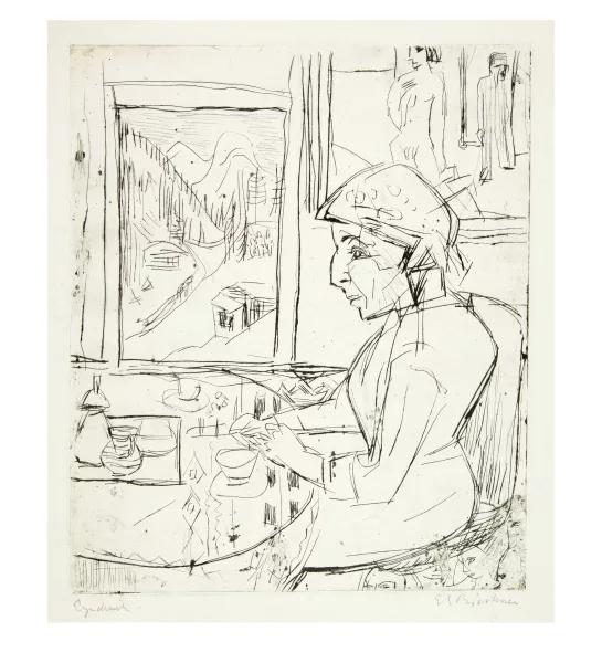 Ernst Ludwig Kirchner — Bäuerin am Tisch