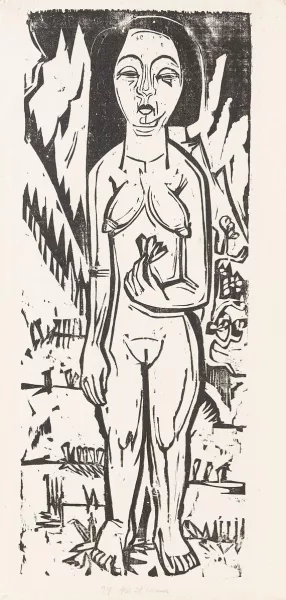Ernst Ludwig Kirchner — Akt mit Blume