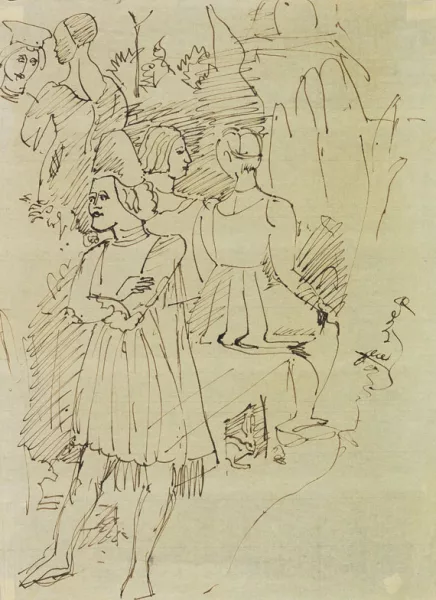 Ernst Ludwig Kirchner — Skizze nach der Scuola Ferrarese