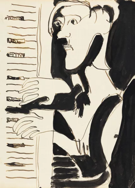 Ernst Ludwig Kirchner — Der Orgelspieler (Orgler) von Spina Julius Hembus