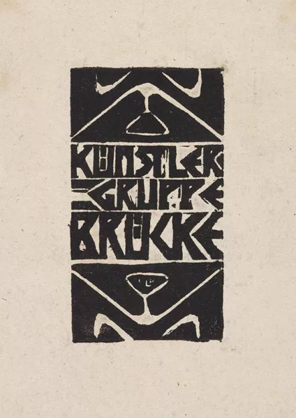Ernst Ludwig Kirchner — Titelvignette zum Programm der Künstlergruppe "Brücke"