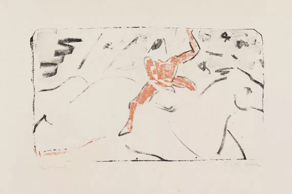 Ernst Ludwig Kirchner — Zirkusreiter auf Schimmel (Jockeyreiter)