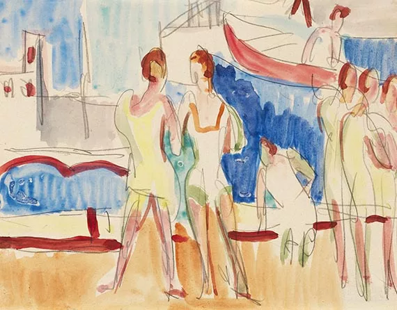 Ernst Ludwig Kirchner — Sportler im Segelhafen