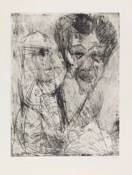 Ernst Ludwig Kirchner — Selbstbildnis (zeichnend)