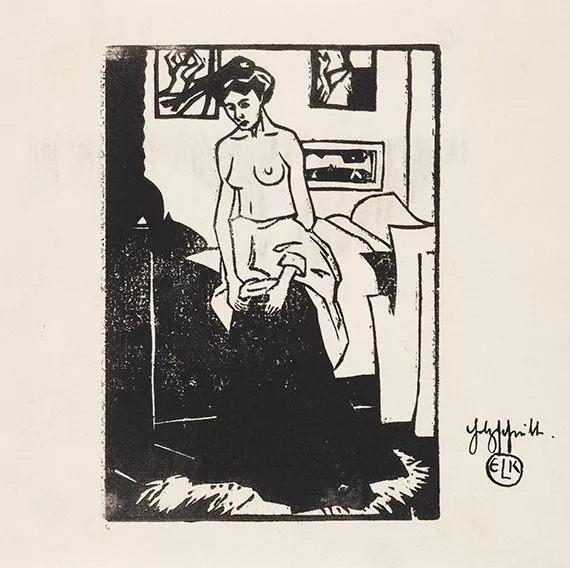 Ernst Ludwig Kirchner — Sich entkleidendes Mädchen - Das Modell 1