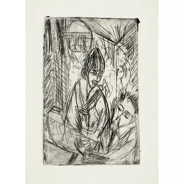 Ernst Ludwig Kirchner — Mann und Mädchen am Tisch, Köln