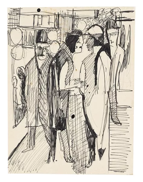 Ernst Ludwig Kirchner — Straßenszene (Passanten auf der Straße)