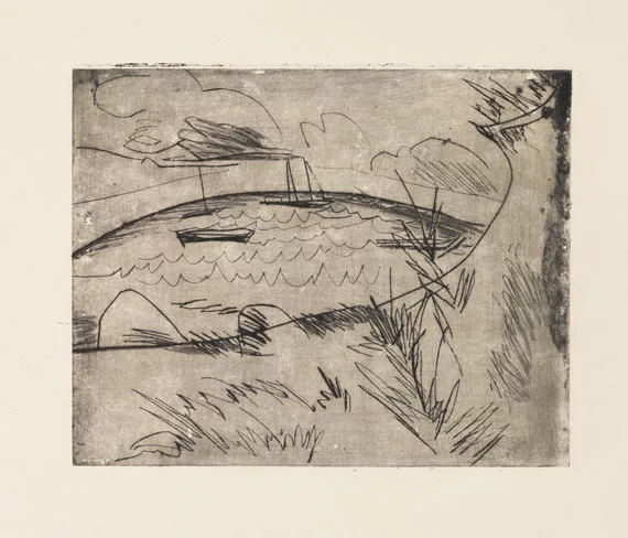 Ernst Ludwig Kirchner — Strand, Wind, Boote