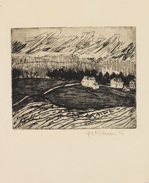 Ernst Ludwig Kirchner — Acker und Häuser im Erzgebirge