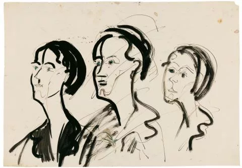 Ernst Ludwig Kirchner — Drei weibliche Köpfe