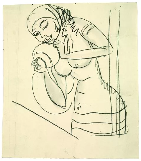 Ernst Ludwig Kirchner — Dienerin mit Krug (nach Ajanta-Fresko)
