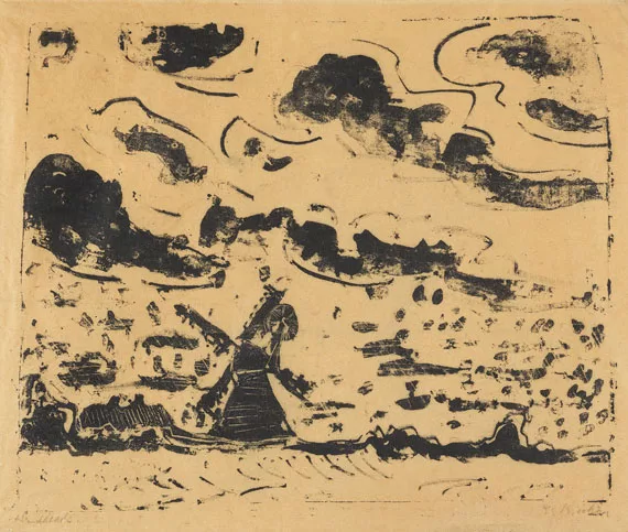 Ernst Ludwig Kirchner — Windmühle bei Burg auf Fehmarn