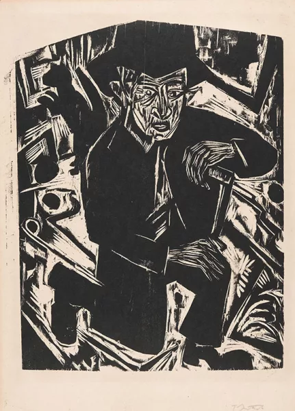 Ernst Ludwig Kirchner — Sitzender junger Bauer