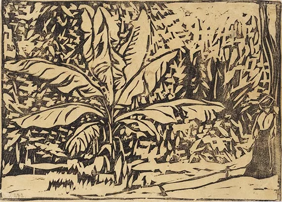 Ernst Ludwig Kirchner — Musapflanze im Park (Bürgerwiese in Dresden)