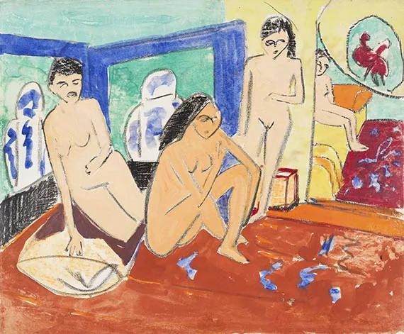 Ernst Ludwig Kirchner — Vier weibliche Akte im Atelier