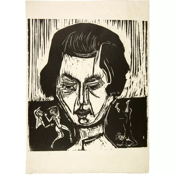 Ernst Ludwig Kirchner — Kopf Nina Hard - Kopf der Tänzerin