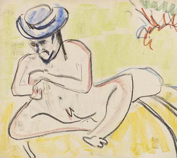 Ernst Ludwig Kirchner — Heckel mit blauem Hut